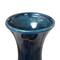 Teal Ceramic Tall Geometric Floor Vase with Gold Accents